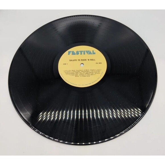 Vintage A Salute To Rock & Roll Volume One Record Vinyl Lp 1976 1970s Festival - Picture 8 of 8